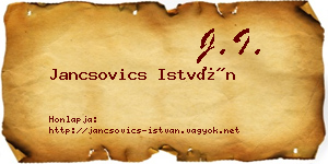 Jancsovics István névjegykártya